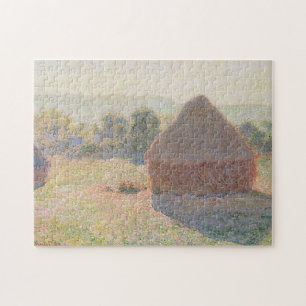 Haystacks Midday Monet Fine Art Jigsaw Puzzle