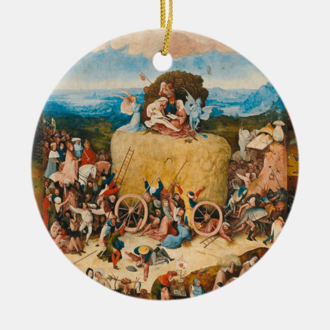 Haywain Triptych - Hieronymus Bosch Ceramic Ornament (Front)