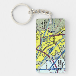 Hayward Executive Airport chart / taxi diagram Key Ring