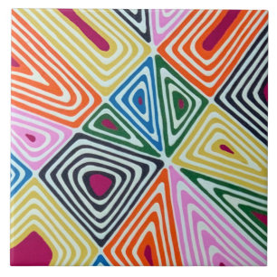 Haywire in Cranberry 6 x 6 Ceramic Tile