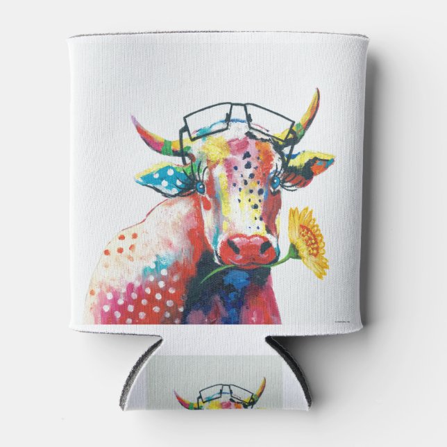 HAZ27 Cow.tif Can Cooler (Front)