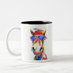 HAZ29 Horse.tif Two-Tone Coffee Mug