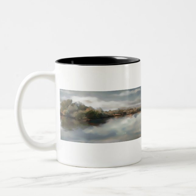 HAZ93 River Fields.tif Two-Tone Coffee Mug (Left)