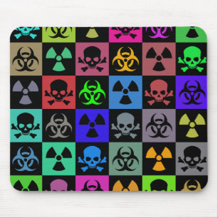Hazard Pattern Multicoloured Mouse Pad