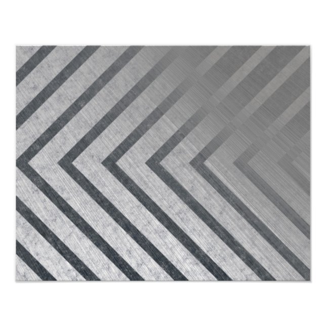 Hazard Stripe Metal Photo Print (Front)