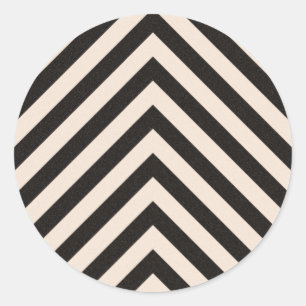 Hazard Stripes Classic Round Sticker