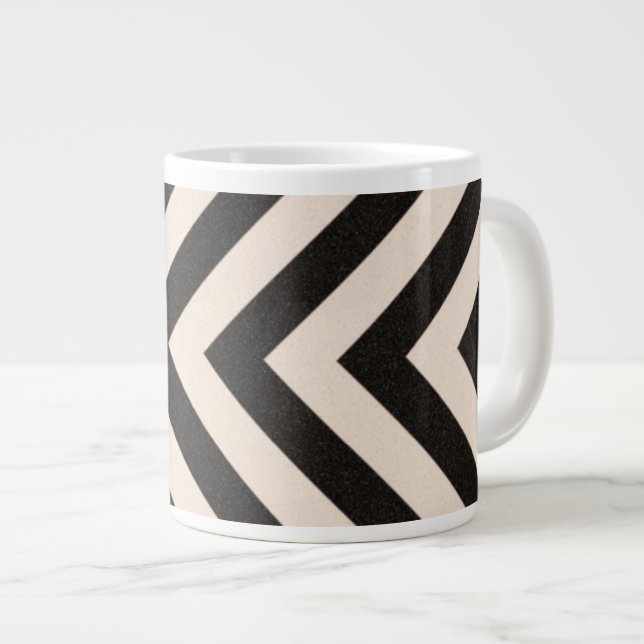 Hazard Stripes Large Coffee Mug (Front Right)