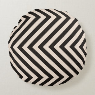 Hazard Stripes Round Cushion