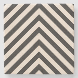 Hazard Stripes Stone Coaster