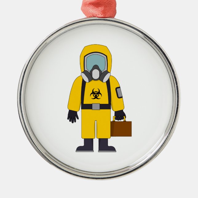 Hazard Suit with Suitcase Metal Ornament (Front)