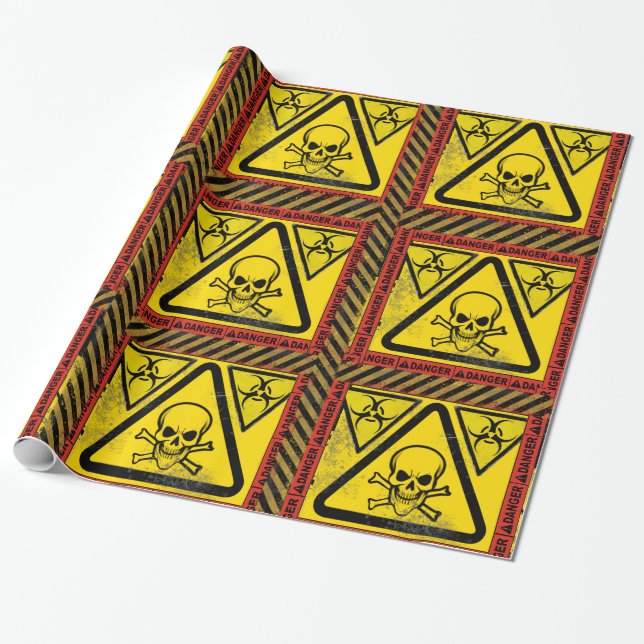 Hazard Warning Wrapping Paper V4 (Unrolled)
