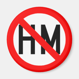 Hazardous Material Prohibited Highway Sign Magnet
