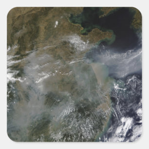 Haze across the North China Plain Square Sticker