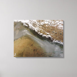Haze along the Himalaya Mountains Canvas Print