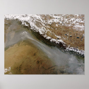 Haze along the Himalaya Mountains Poster