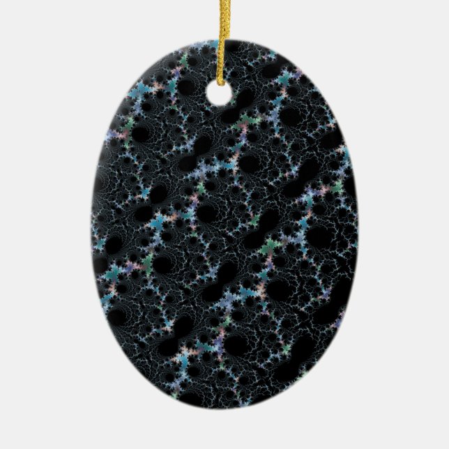 Haze - Mandelbrot Fractal Ceramic Ornament (Front)