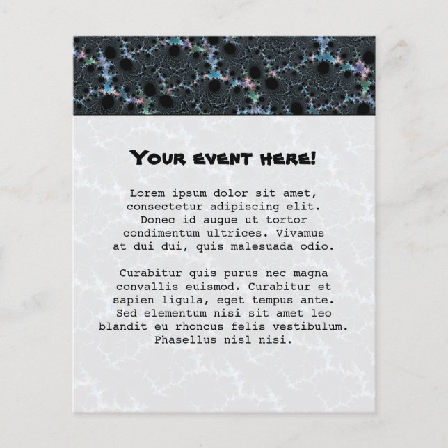 Haze - Mandelbrot Fractal Flyer (Front)