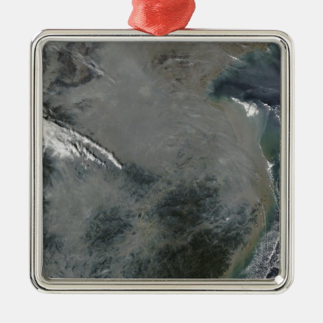 Haze over eastern China Metal Ornament (Front)