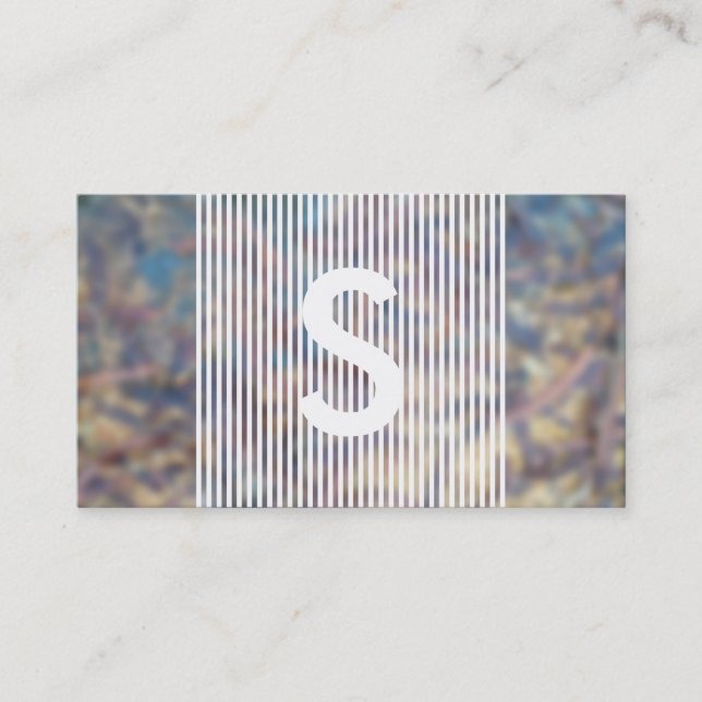 hazed monogram business card (Front)