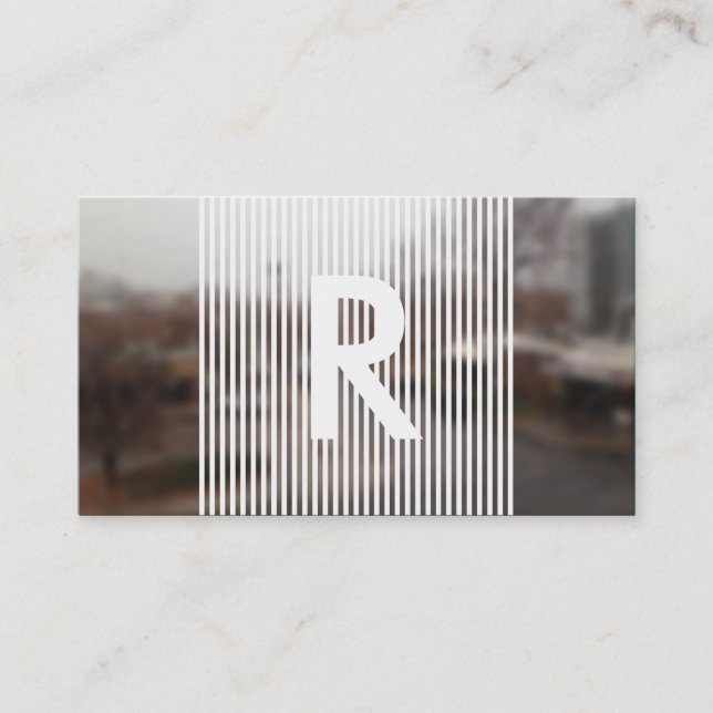 hazed monogram business card (Front)