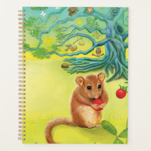 Hazel Dormouse Eating Wild Strawberry Planner