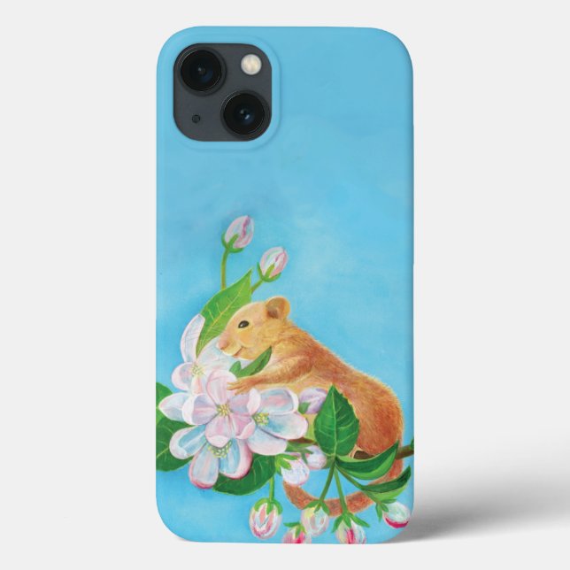 Hazel Dormouse on a blooming branch  Case-Mate iPhone Case (Back)