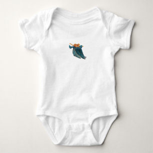 Hazel dormouse & Starling flying  Baby Bodysuit