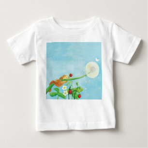 Hazel Dormouse, wild strawberries & dandelion puff Baby T-Shirt