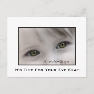 Hazel Eyes Eye Exam Appointment Reminder Postcard