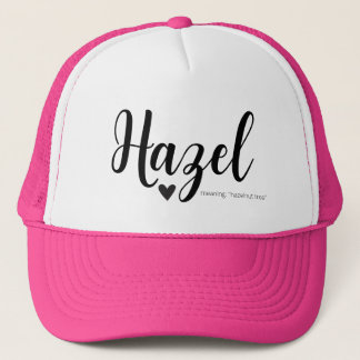 Hazel Name Meaning Minimal Modern Script Cap Girls