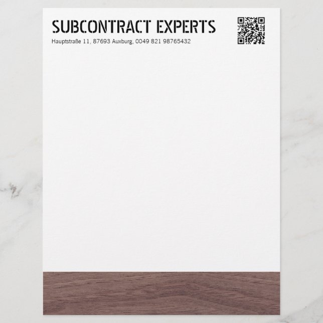 Hazel Wood  Custom Letterhead (Front)