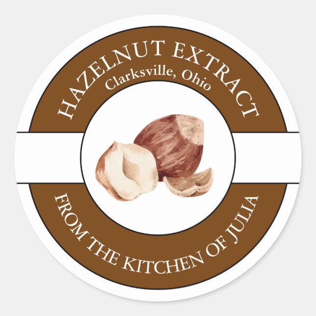Hazelnut Extract Label (Front)