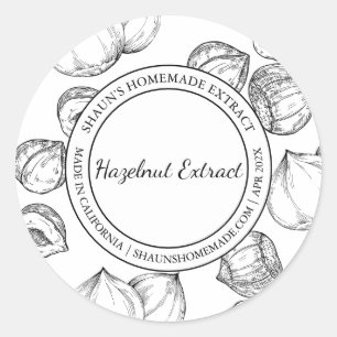 Hazelnut Extract Sketch Modern label