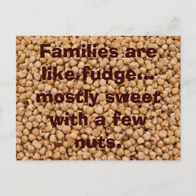 Hazelnut Quotes Postcard (Front)