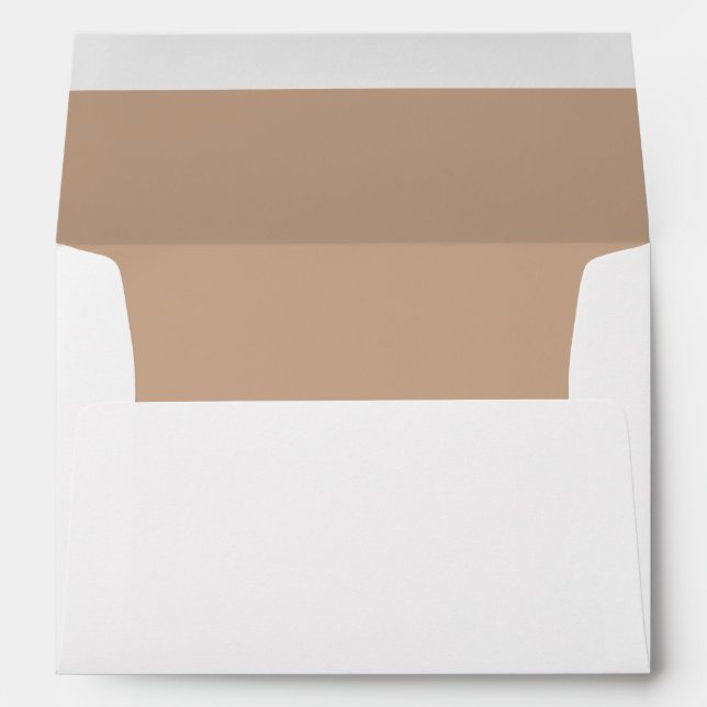 Hazelnut Wedding Elegant Modern Return Address Envelope (Back (Bottom))