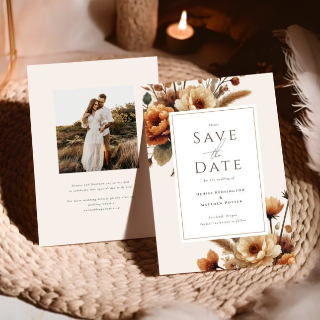 Hazelwood Fall Floral Wedding Save the Date (Creator Uploaded)