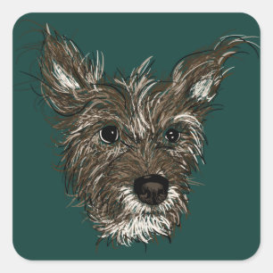 haziepup square sticker