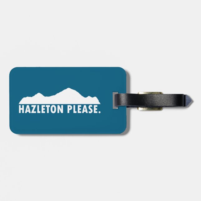 Hazleton Pennsylvania Please Luggage Tag (Back Horizontal)