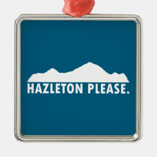 Hazleton Pennsylvania Please Metal Ornament