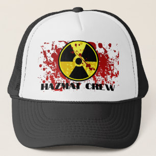 Hazmat Crew Black And White Bloody Trucker Hat