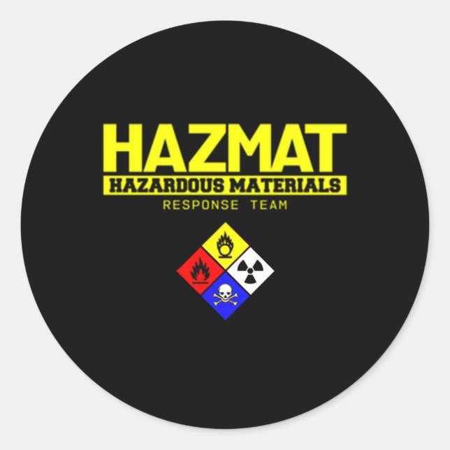 Hazmat Hazardous Material Response Team Technician Classic Round Sticker (Front)