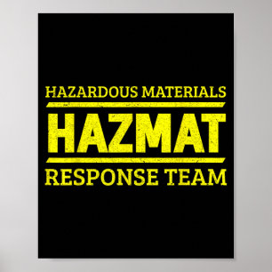 Hazmat Team Funny Halloween Costume Poster