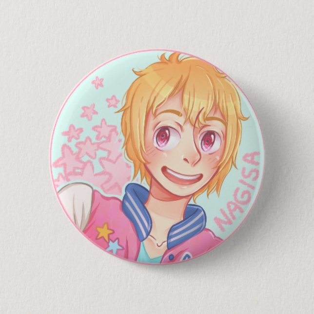 Hazuki Nagisa Button (Front)
