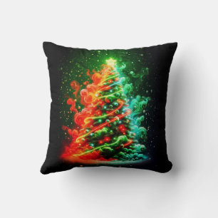 Hazy Christmas Tree on Soft, Cushy Sofa, Bed Chair Cushion