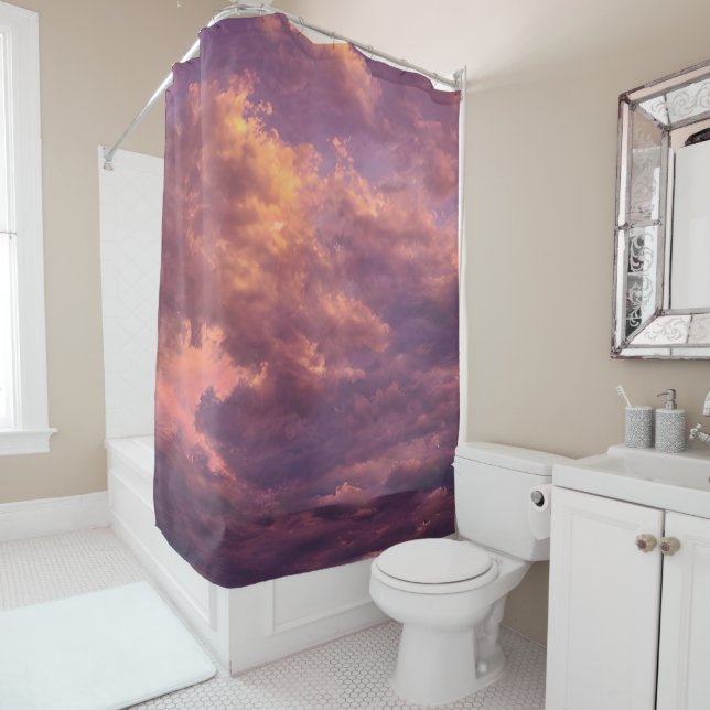 Hazy Horizon Shower Curtain (In Situ)