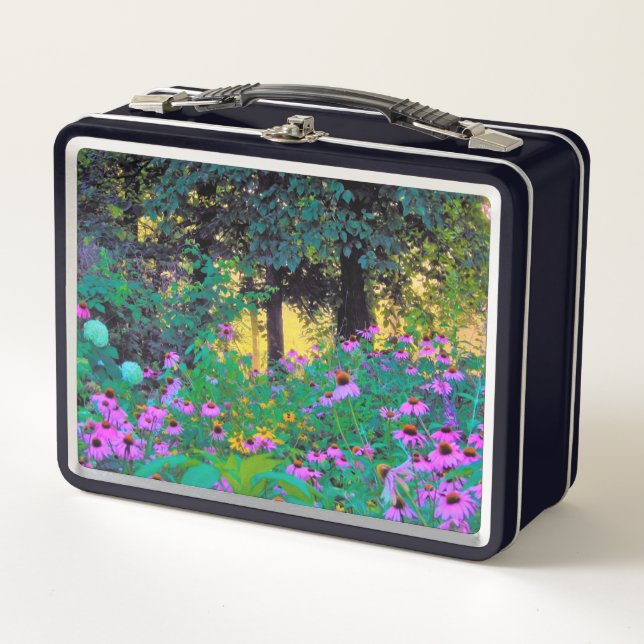 Hazy Morning Sunrise in My Rubio Garden Metal Lunch Box (Front)