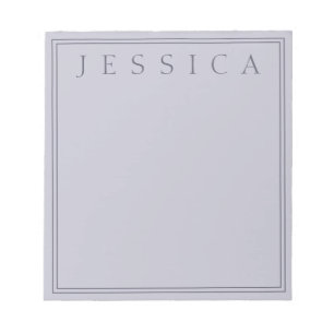 Hazy Purple & Lavender Grey Your Name Notepad