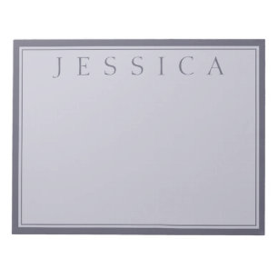 Hazy Purple & Lavender Grey   Your Name Notepad