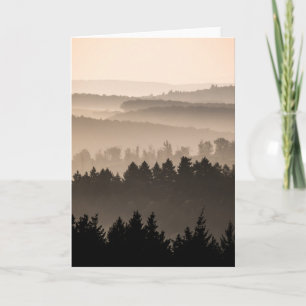 Hazy Woodland Hills Landscape Photo Card
