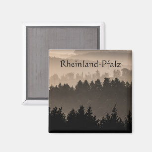 Hazy Woodland Hills Landscape Photo Magnet